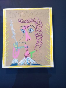 Pablo Picasso, Fumeur, 1969, Crayon and felt tip pen on brown paper mounted on paper