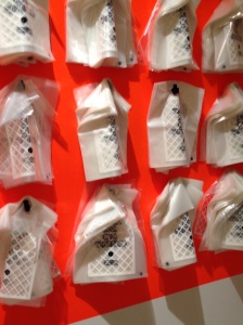 Plastic bags offered to visitors at the Jewish Museum