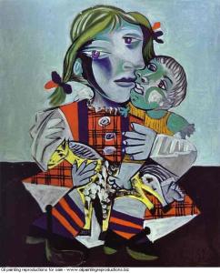 Pablo Picasso Maya à la poupée et au cheval, 1938 Oil on canvas